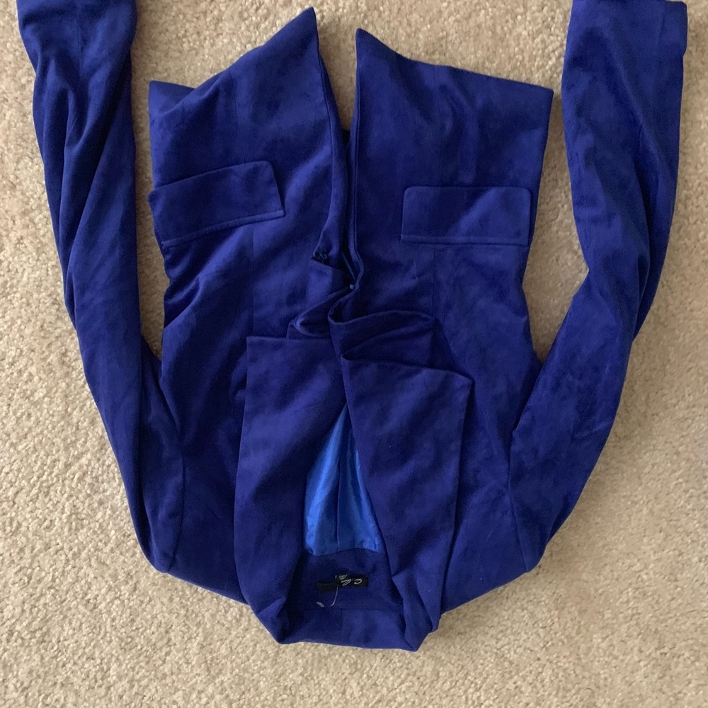 Blue suede jacket